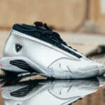 Air Jordan XIV en cuir brillant gris métallique (1)