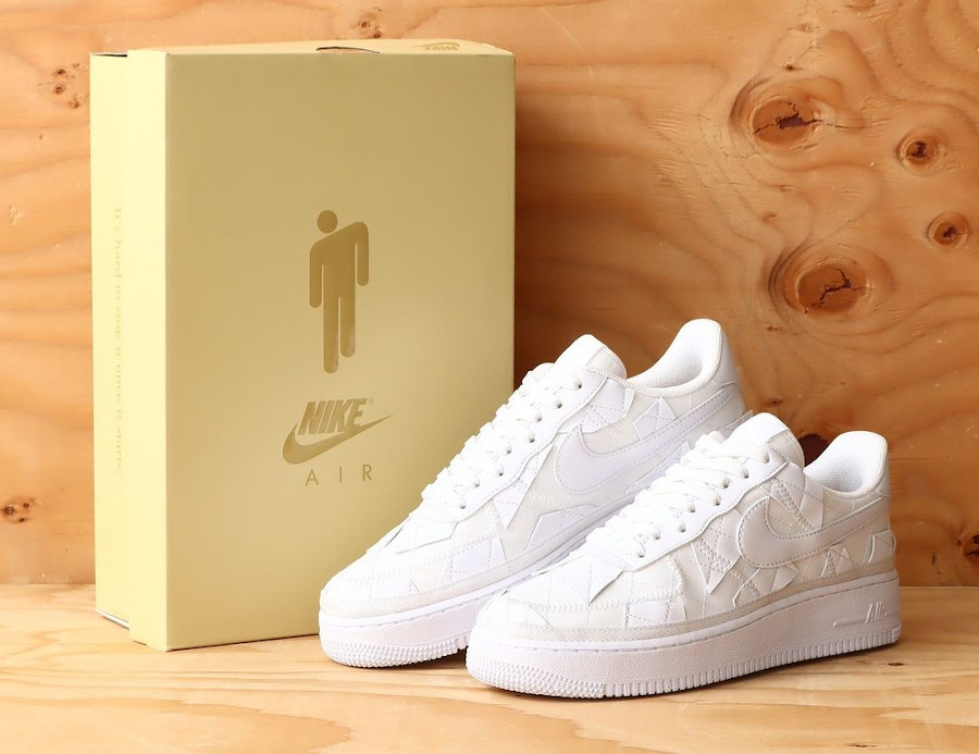 Nike Air Force 1 Low x Billie Eilish Triple White (mosaïque patchwork) DZ3674-100