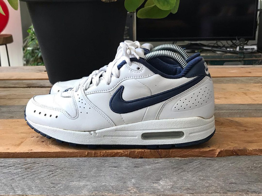 Nike Air Max Groove White Leather Blue (3)