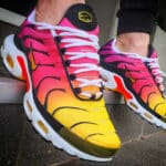 Nike Air Max Plus OG TN1 Rainbow 2023 Gold and Raspberry Red DX0755 600 couv 150x150