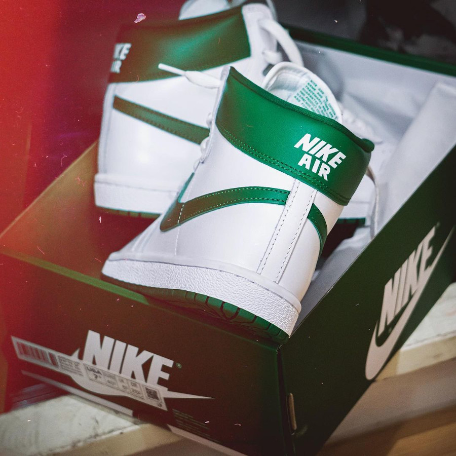 Nike Air Ship blanche et vert pin (3)