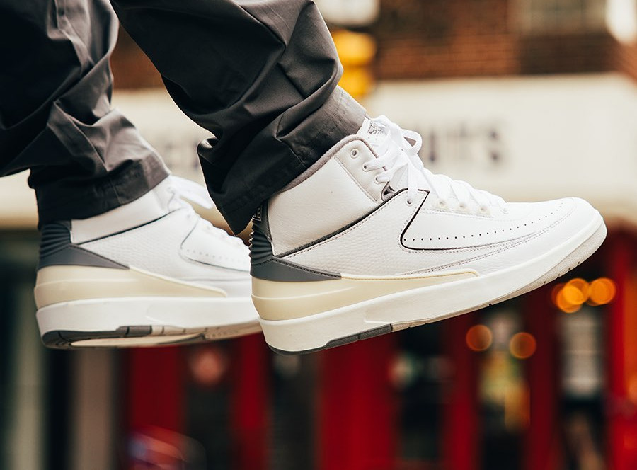 AJ2 White and Cement Grey Lézard DR8884-100