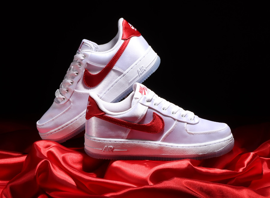 Nike Air Force 1 Low en dation blanc et rouge (6)