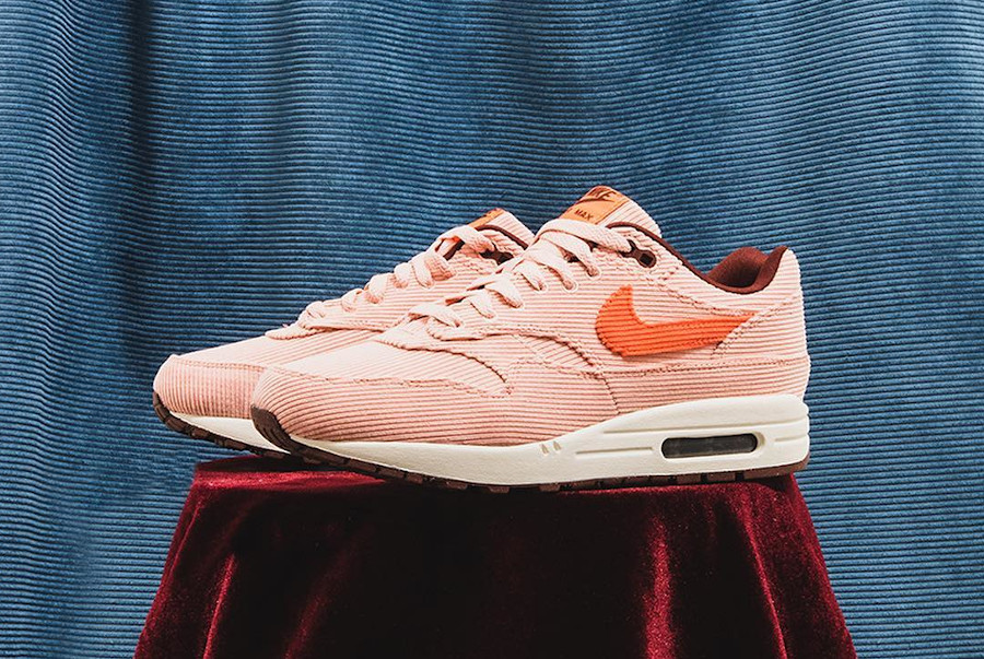 Nike Air Max 1 Coral Stardust Corduroy (velours rose) FB8915-600
