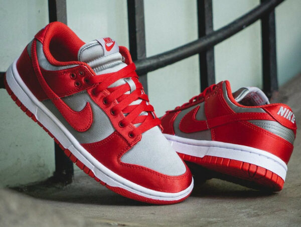 Nike Dunk Low UNLV Satin BTTYS Medium Grey Red DX5931-001