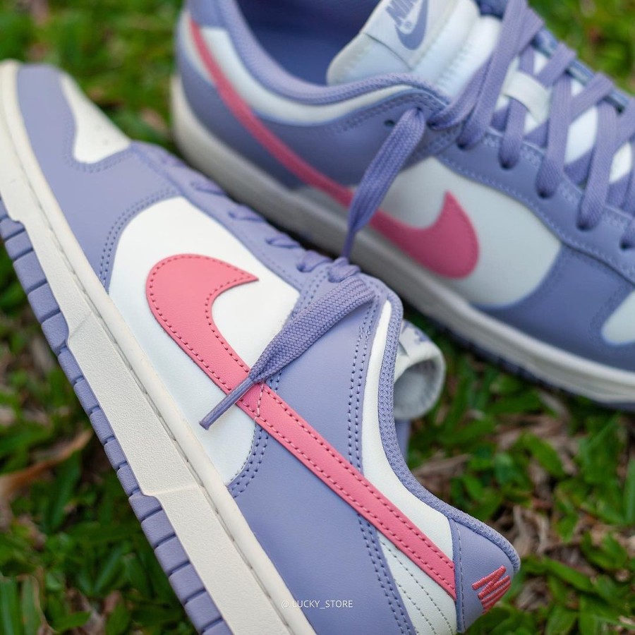 Nike Dunk Low violet pastel et rose (1)
