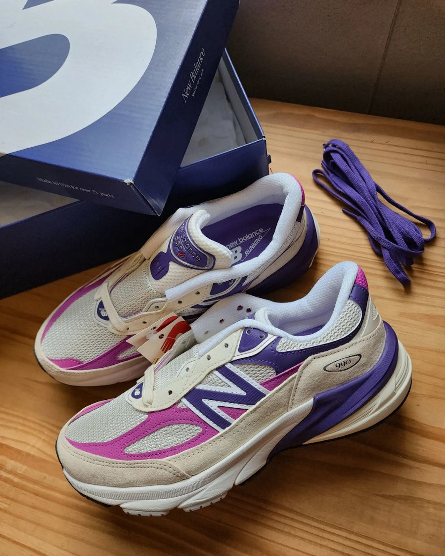 New Balance 990v6 blanche violette et rose (4)