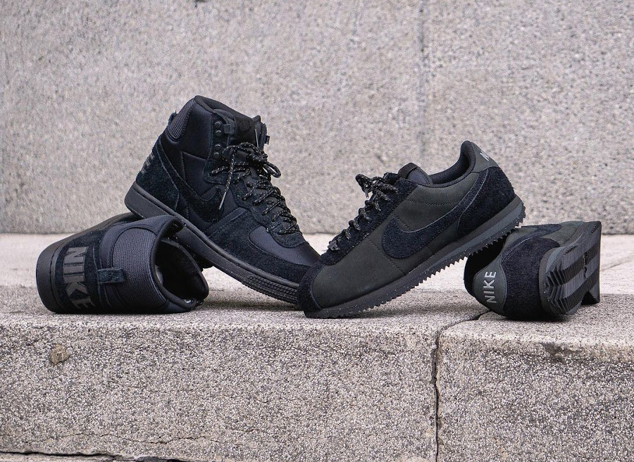 Nike Cortez PRM toute noire 2023 (2)