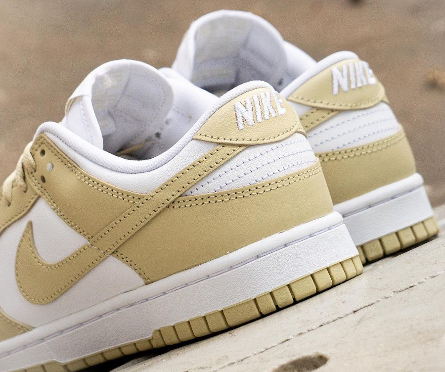 Nike Dunk Low blanche et or équipe (1)