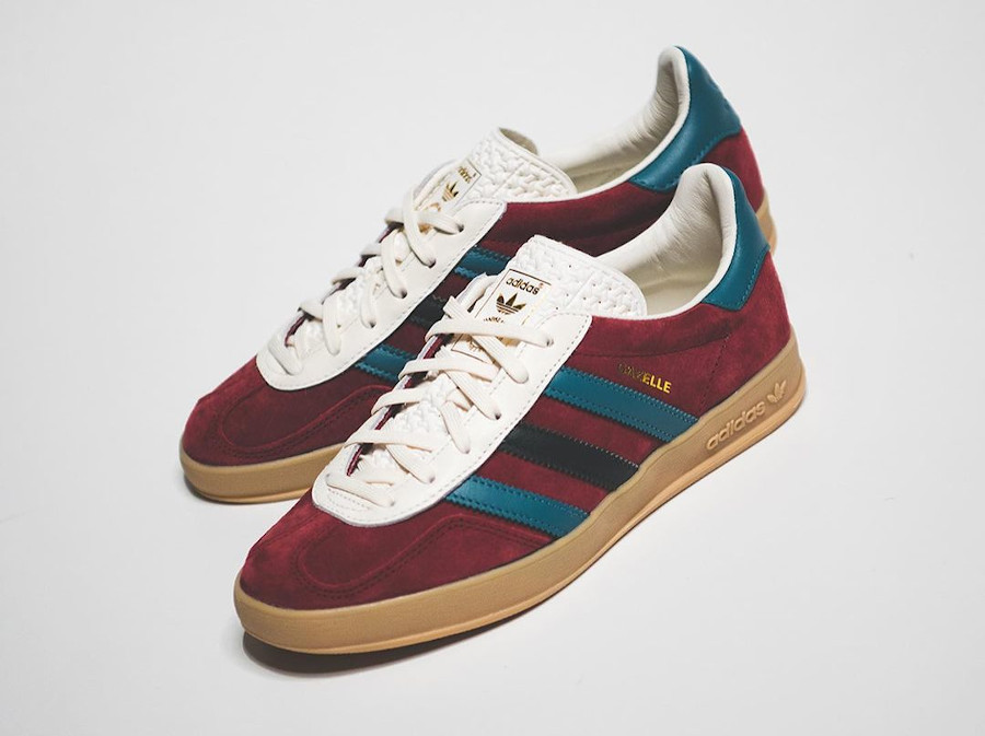 adidas Gazelle Indoor en daim bordeaux (1)