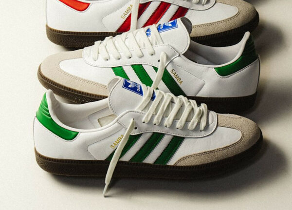 adidas Samba blanche et verte (1)