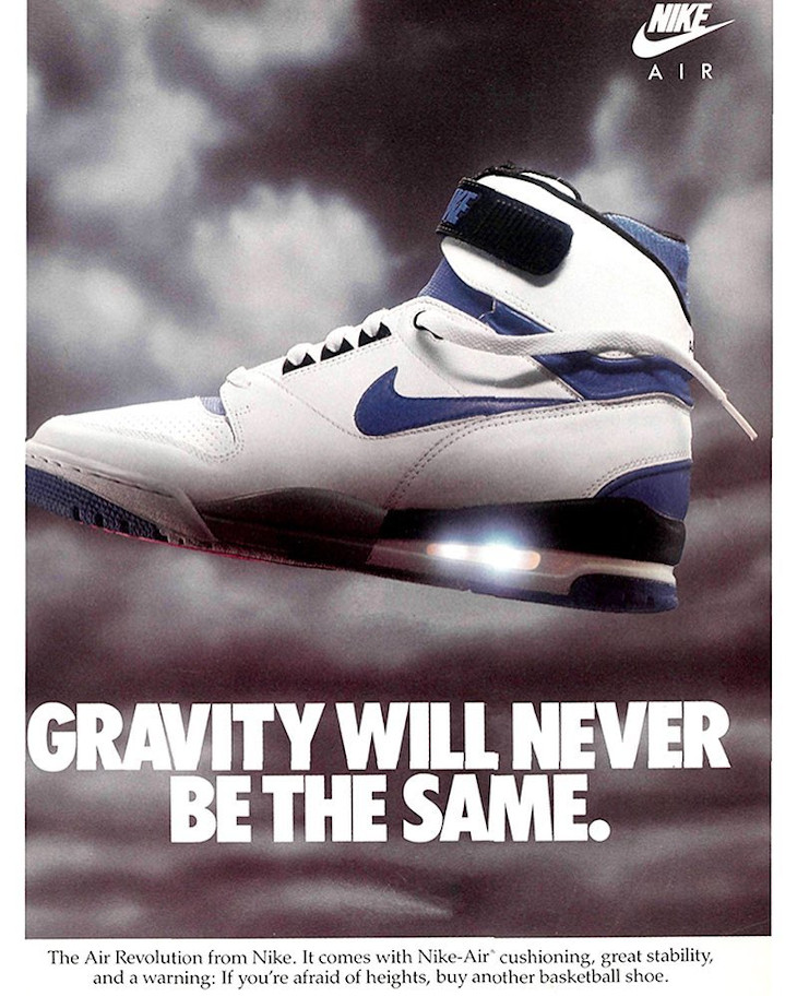publicité Nike Air revolution gravity will never be the same