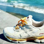 Asics Gel NYC Cream Oatmeal semelle jaune moutarde 1201A789-106 (couv)