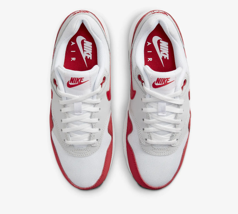 Nike Air Max 1 rouge grise et blanche (2)