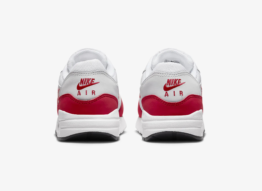 Nike Air Max 1 rouge grise et blanche (3)