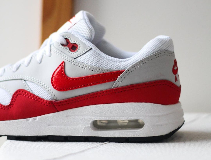 Nike Air Max 1 rouge grise et blanche (6)