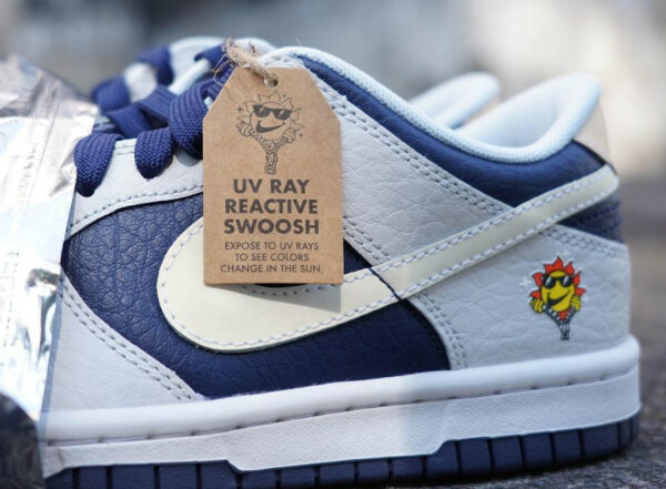 Nike Dunk Low 'UV Ray Reactive Swoosh' Photon Dust Midnight Navy