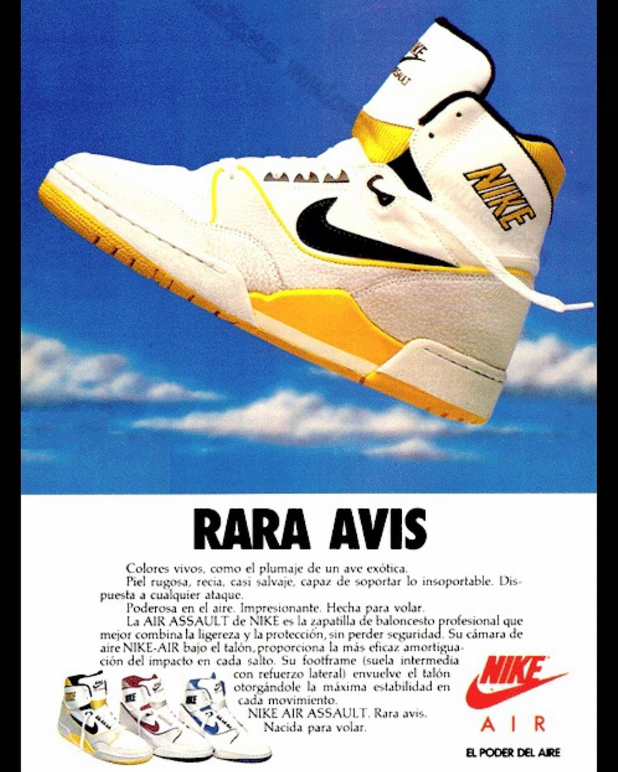 Publicité de la Nike Air Assault années 80