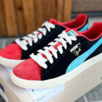 Кросівки puma білі з бантом Black Red Blue (couv)