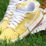 Nike Dunk Low carreaux vichy Gingham Plaid Vivid Sulfur DZ2777-700 (couv)