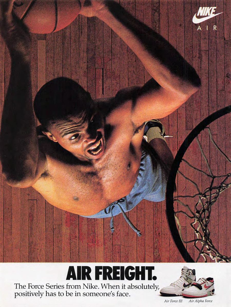 publicité Nike Air Freight de 1988