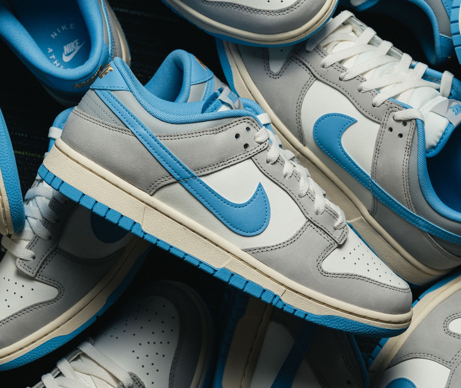 Nike Dunk Low Vintage grise et bleu clair (4)
