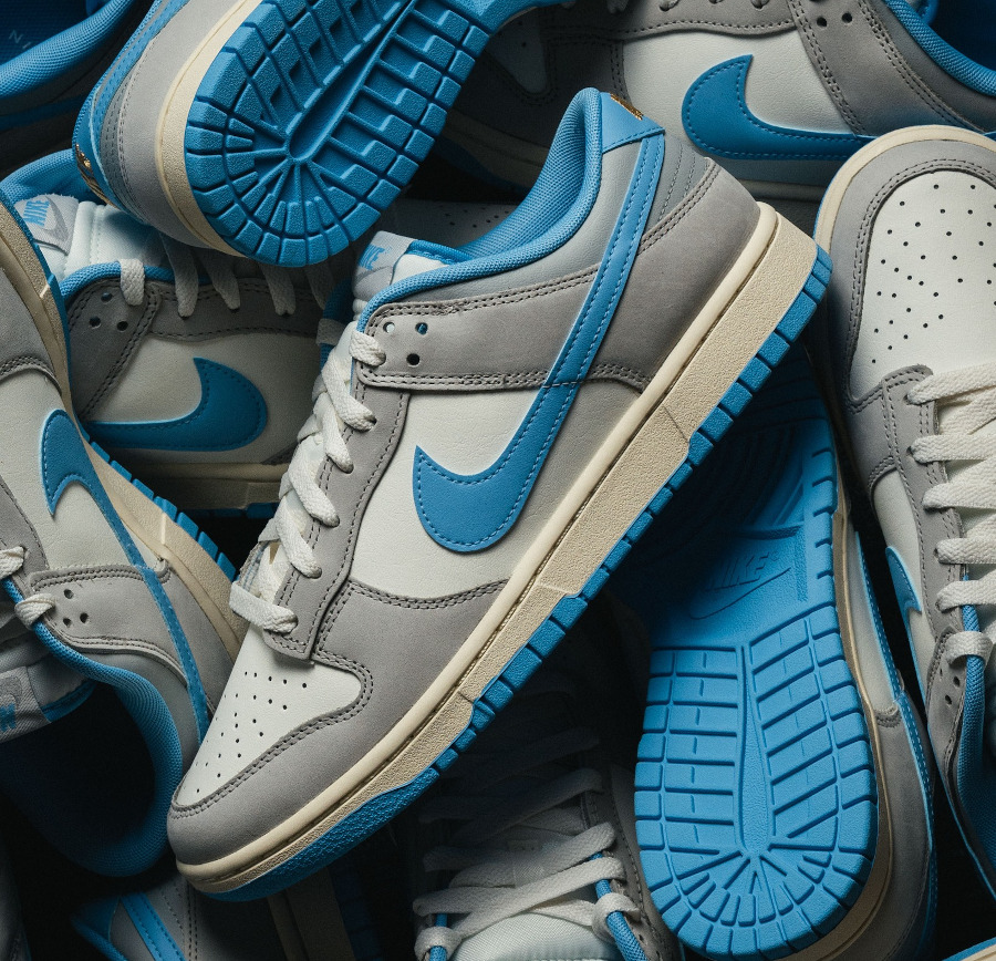 Nike Dunk Low Vintage grise et bleu clair (5)