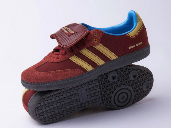 adidas Samba WB bordeaux et jaune (2)