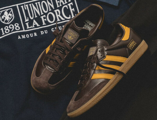 adidas Samba Dark Brown Preloved Yellow Gum IG6174 couv finale 600x458