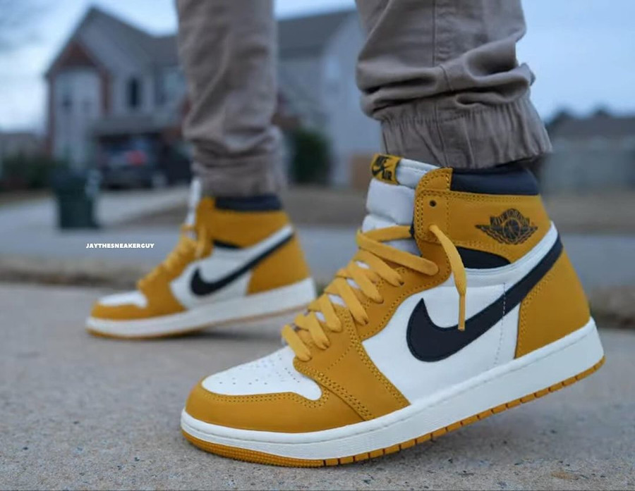 Jordan 1 on sale blanche et jaune