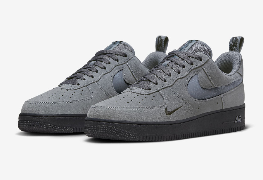 Nike Air Force 1 Low grise au multiples Swoosh (2)