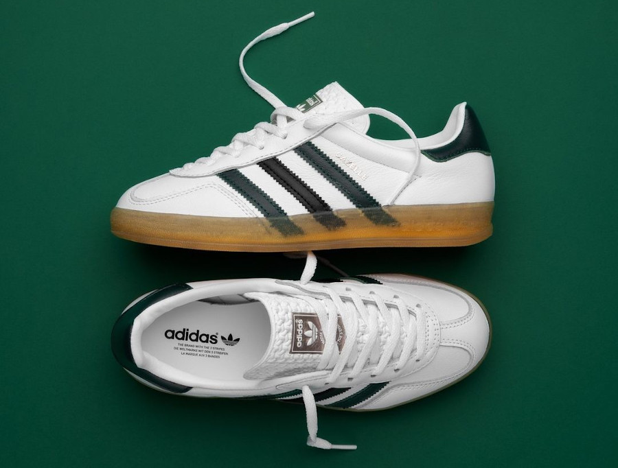 adidas Gazelle Indoor Cloud White Collegiate Green Core Black