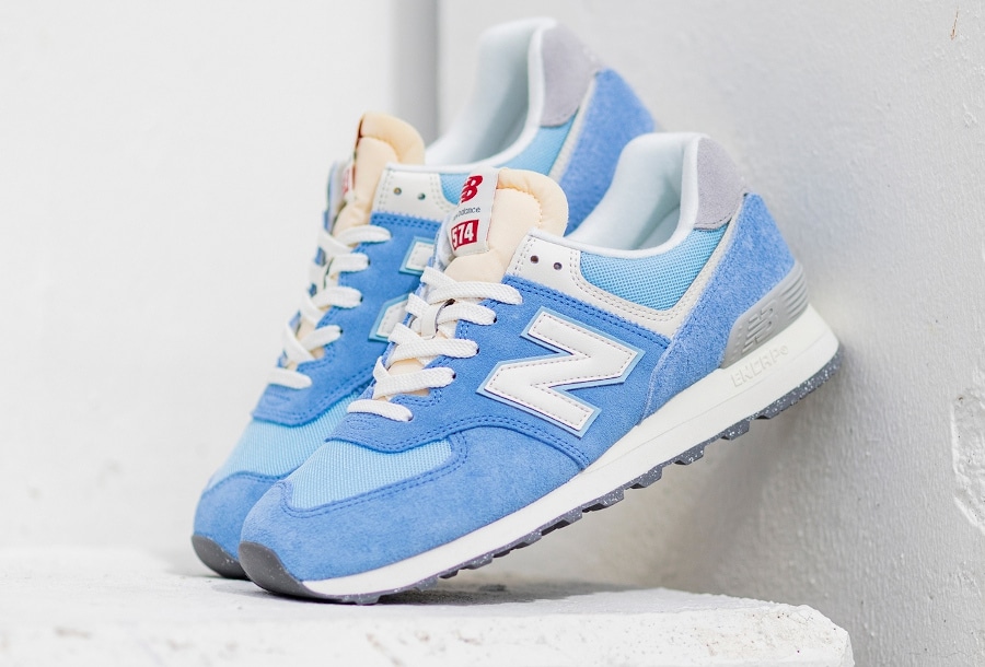 Mujeres New Balance 393 Rain Cloud Silver Metallic bleu lagune et beige (3)