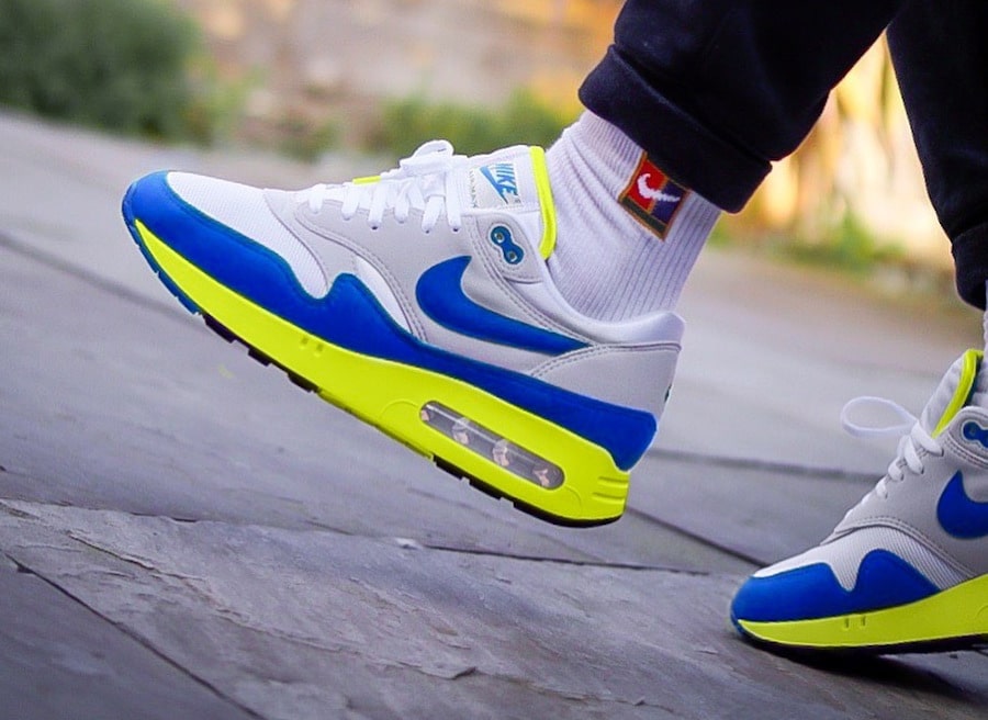 Nike Air Max 1 '86 Royal Volt 3.26 semelle vert fluo