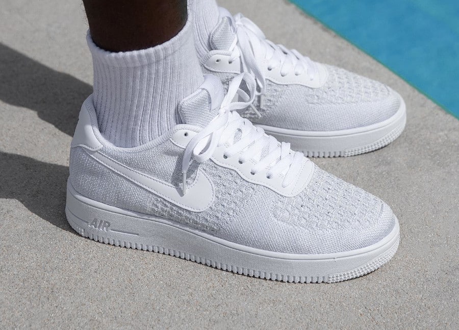 Nike Air Force 1 Flyknit 2.0 blanche et platie pur (1)