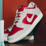Nike Dunk Low grise et rouge