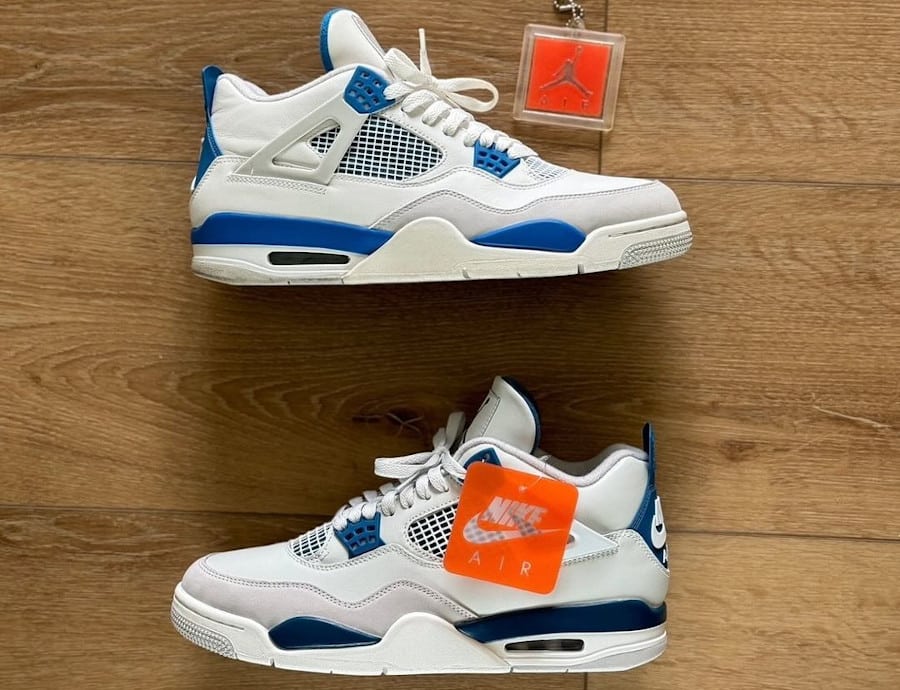 Changement de nom Air Jordan 4 Military Blue