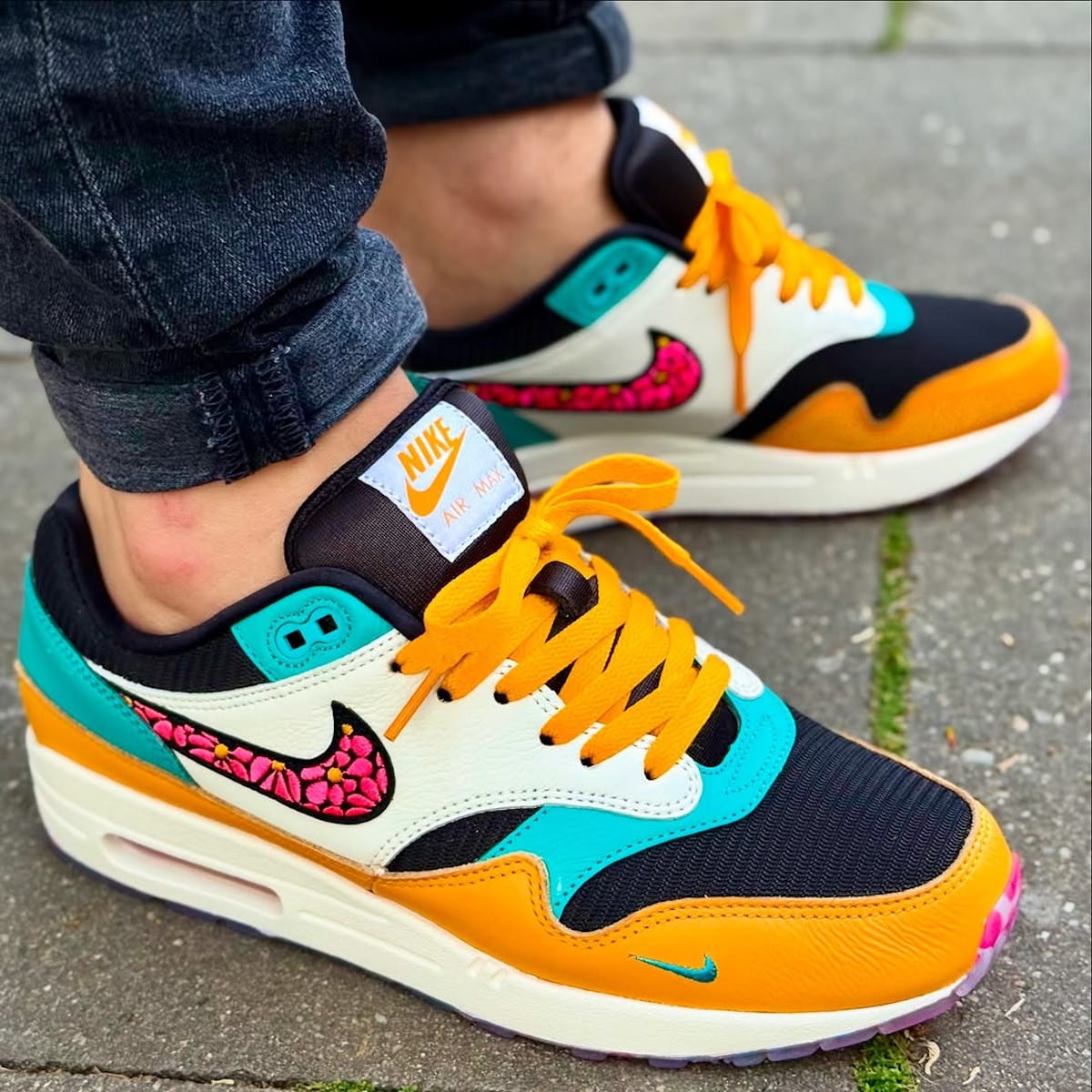 Nike Air Max 1 By You For Mom Swoosh à fleurs