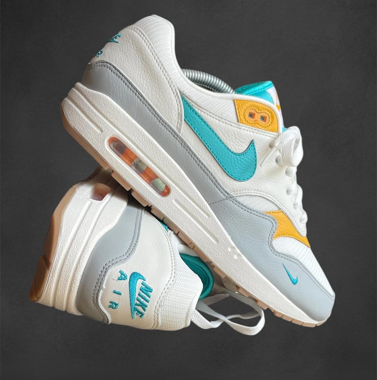 Nike Air Max 1 NBY White Grey Teal Yellow @persos010