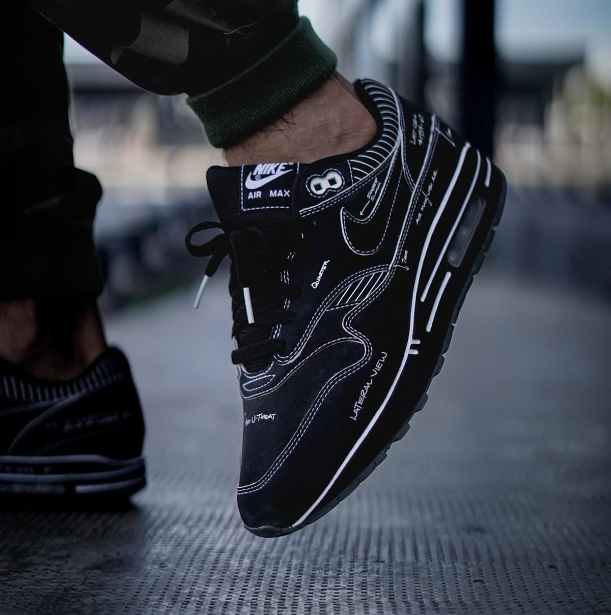 Nike Air Max 1 Sketch to Shelf Black @sneakhamddict