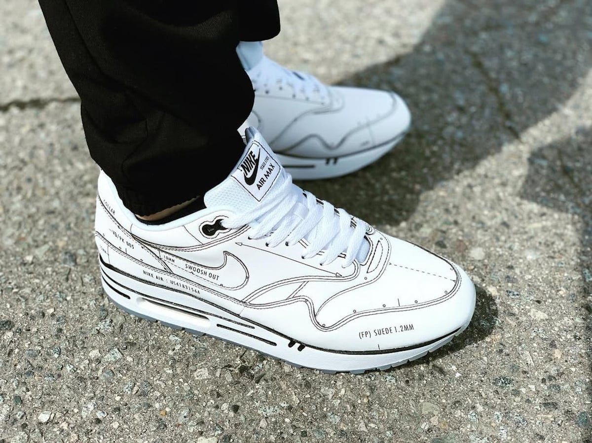 Nike Air Max 1 Sketch to Shelf White @yatoware226