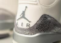 Air Jordan 3 beige et imprimé éléphant argenté CK9246-100 (couv)