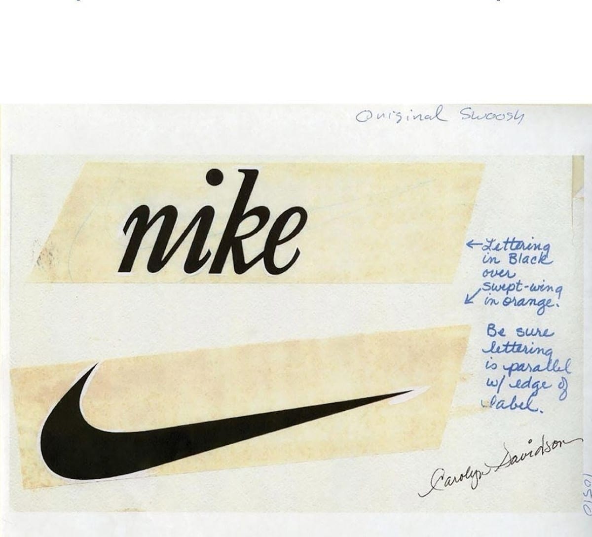 Croquis du logo Nike