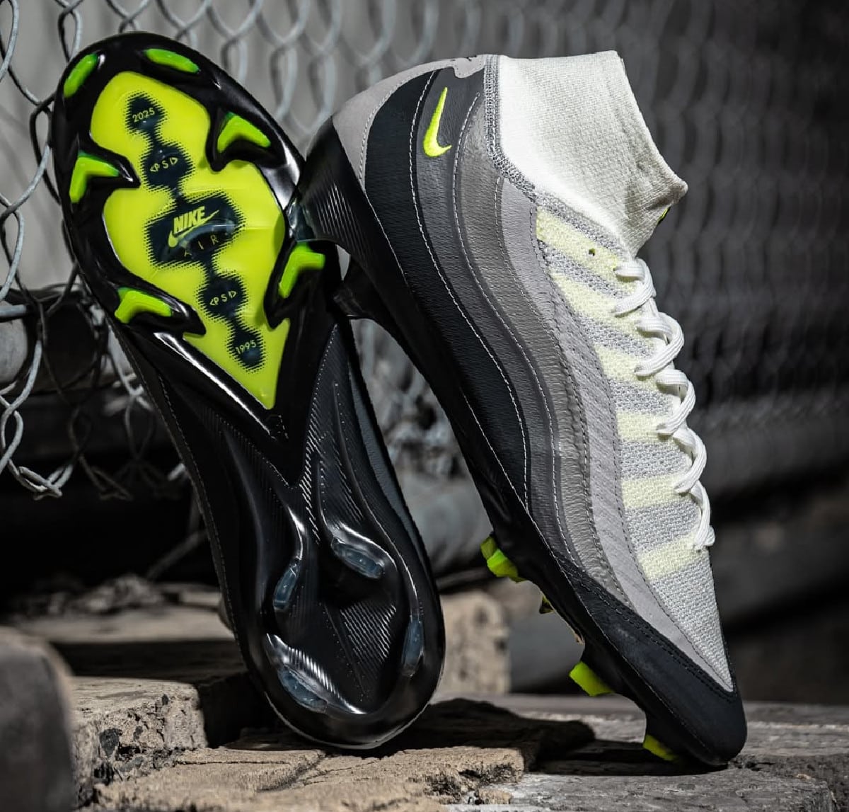 Nike Mercurial Superfly 10 grise et vert fluo HV9916-001 (2)