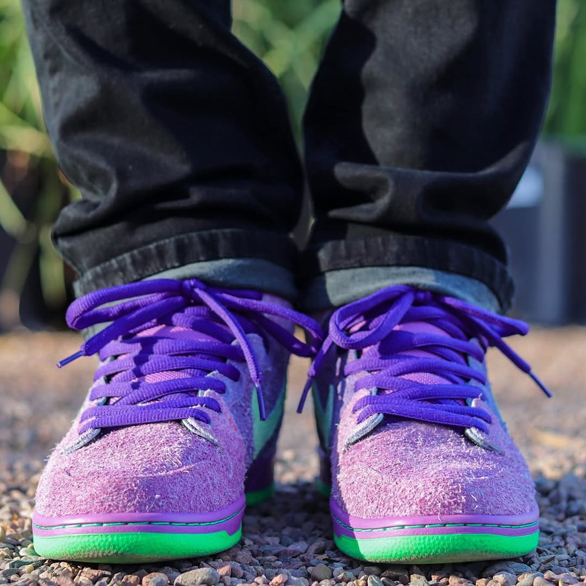 Nike SB Dunk High Mouffette violette et verte CW9971-500 (3)