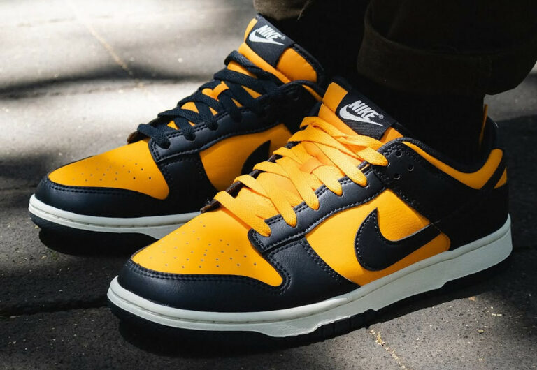Nike Dunk Low Retro jaune et gris anthracite HF5441-700 (couv)