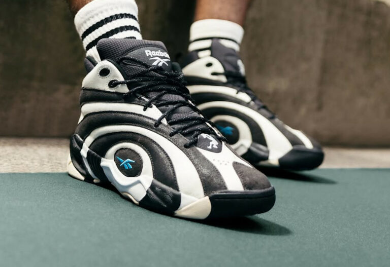 Reebok Shaqnosis craquelée noire et blanc cassé 100230334 (couv)