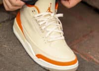 Air Jordan 3 Starfish Sail IH7694-200 aux pieds (couv)