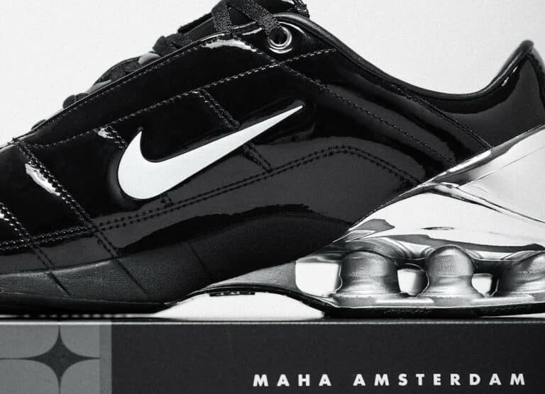 Maha x Nike Total 90 Shox Magia Black and Metallic Silver IM9326-001 (couv)