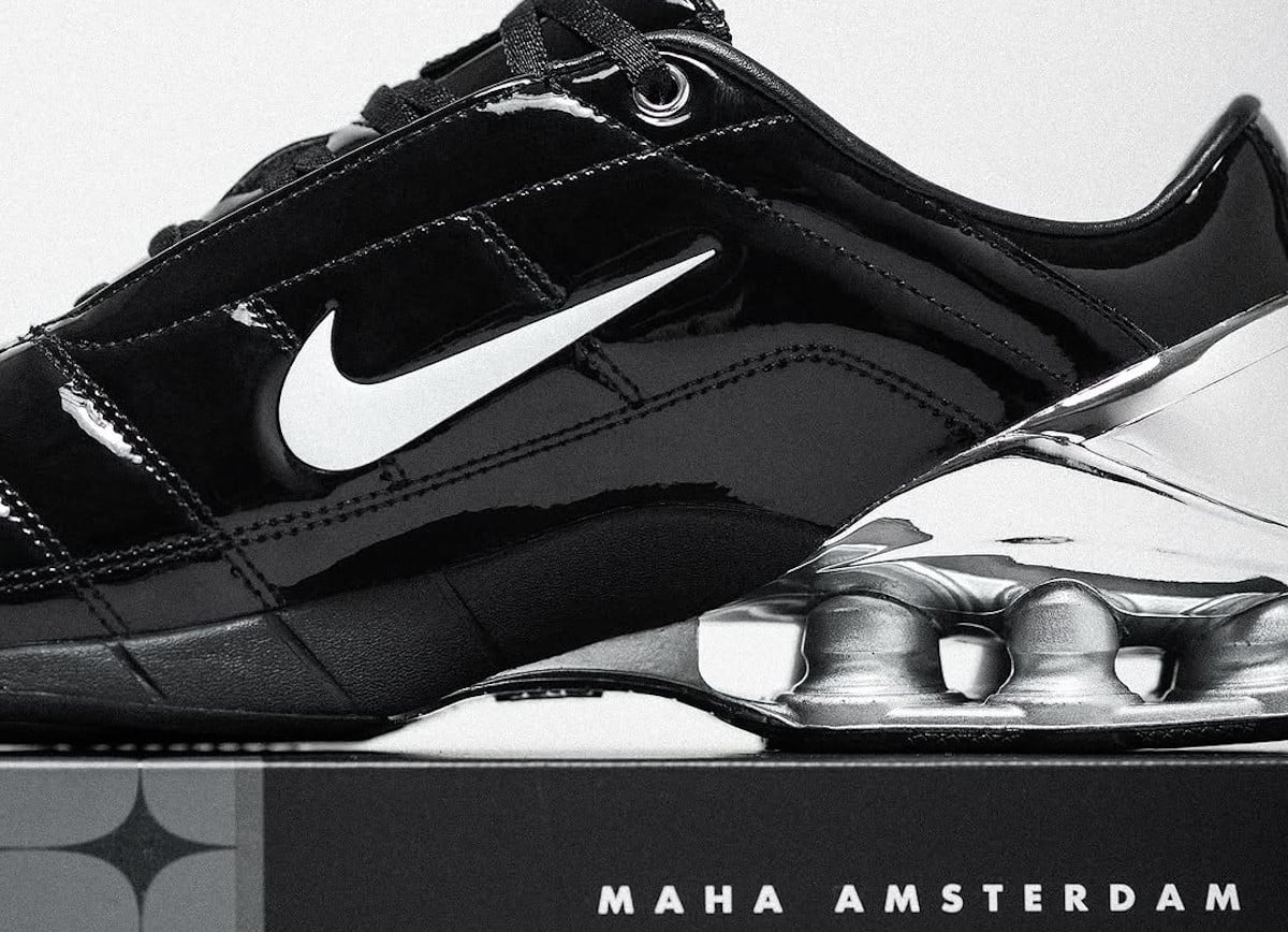 Maha x Nike Total 90 Shox Magia Black and Metallic Silver IM9326-001 (couv)